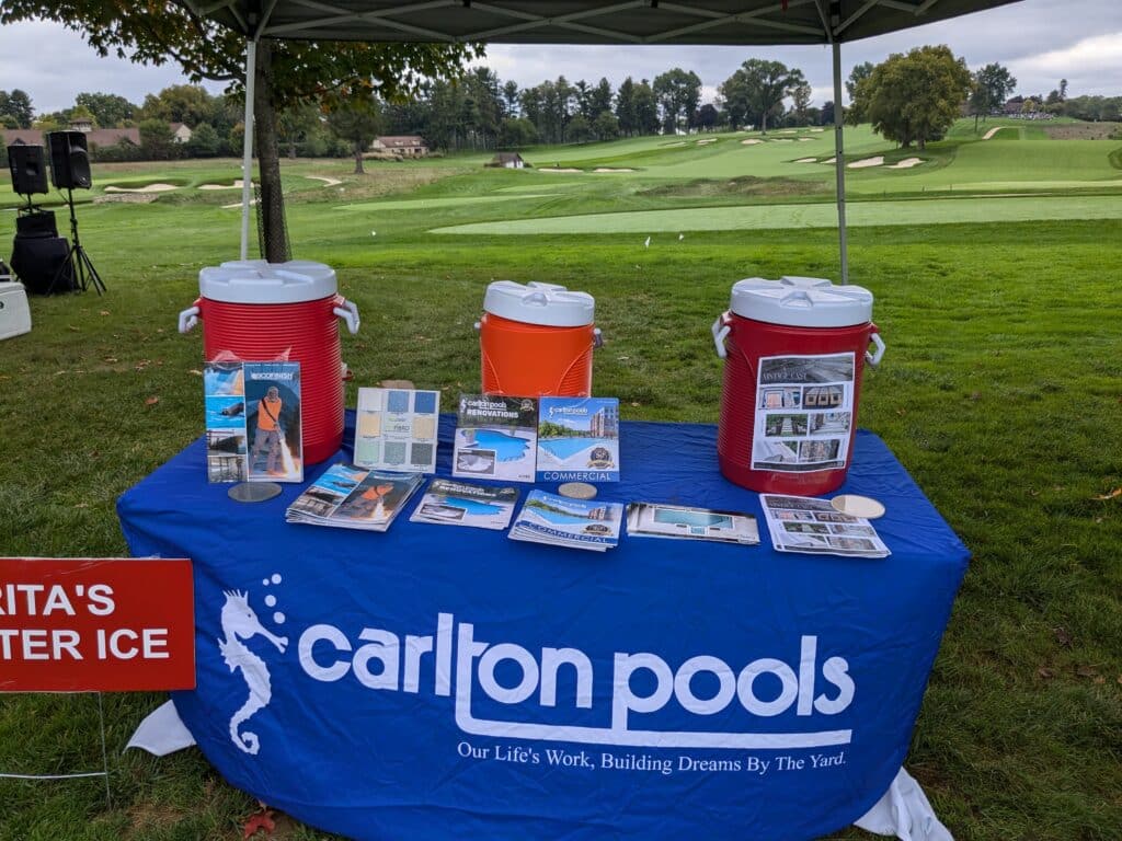 carlton pools table with rita's water ice